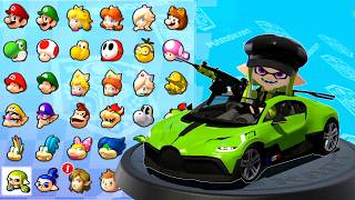 Mario Kart 8 Deluxe - Mafiosa Inkling Driver Buggatti Divo in Mushroom Cup, Golden Dash Cup