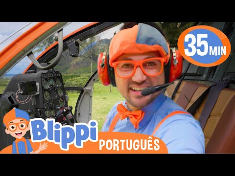 Blippi Aprende Sobre Helicópteros! | Melhores Episódios do Blippi! | Vídeos Educativos para Crianças