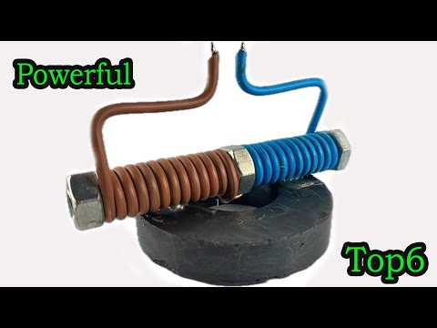 Amazing top6 make powerful free electricity energy for use at home using by big bolts #technology