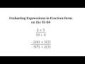 Evaluating Expressions with TI-84
