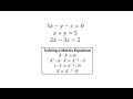 Matrix Equation Solving with Desmos