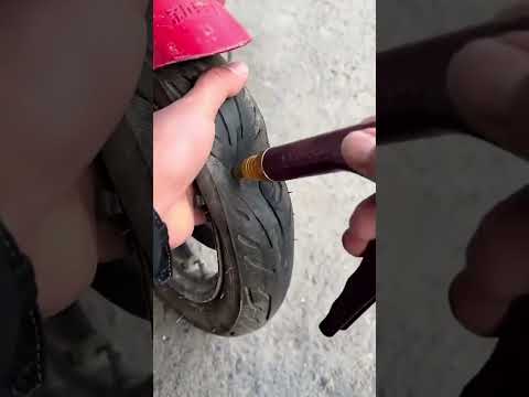 Fix a Flat Tire in 1 Minute?#TireRepair #补胎#LifeHack #CarRepair #DIY#QuickFix#FlatTire