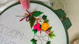 Beautiful hoop art embroidery design handmade/sewing/embroidery 