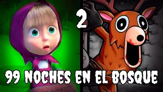 🎃 CREEPYPASTA DE MASHA Y EL OSO "99 NOCHES EN EL BOSQUE" parte 2