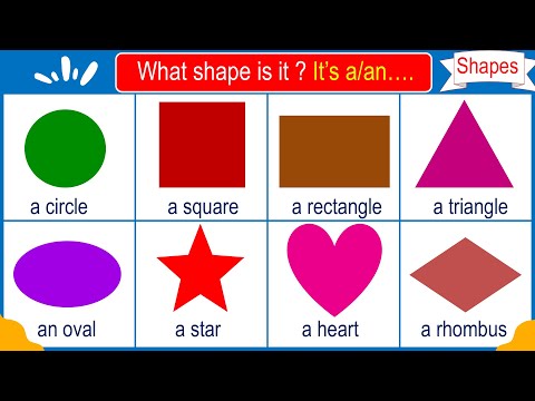 Bé học Tiếng Anh về hình dạng | Shapes in English | What shape is it? |Tiếng Anh trẻ em