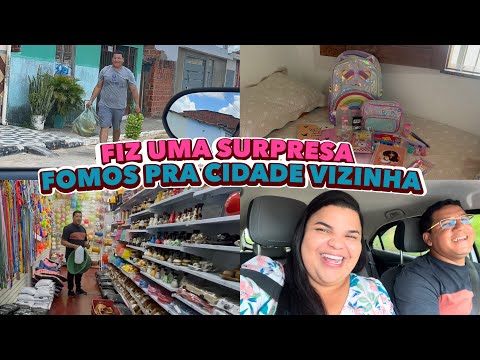 FIZ UMA SURPRESA E FOI EMOCIONANTE🥹FOMOS PRA CIDADE VIZINHA,COMPRAMOS OS MATERIAIS ESCOLARES DA LARI