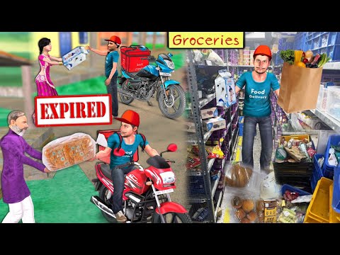Lalchi Grocery Food Delivery Wala Caught Selling Expired Products Hindi Kahaniya Hindi Moral Stories