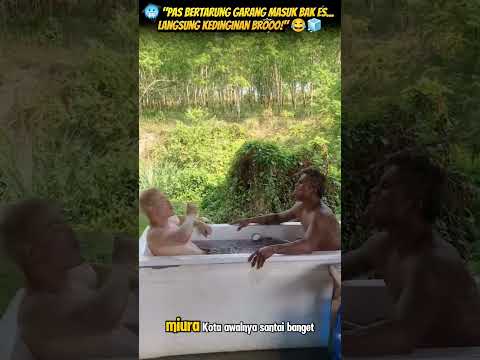 🥶 Buakaw & Miura Kota Kedinginan di Bak Es! Ekspresinya Bikin Ngakak Brooo 😂 #fypシ #viral #buakaw