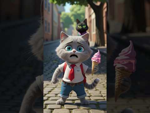 القط المسكين . بيحب الآيس كريم 😋 #cute #cat #story #catstory