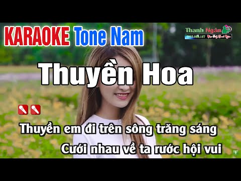 Thuyền Hoa Karaoke Tone Nam Bản Phối Hay Nhất 2022 | Nhạc Sống Thanh Ngân