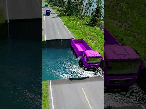 Dump trucks vs water pit #155 | #beamngdrive #beamngcarcrash #constructionvehicle