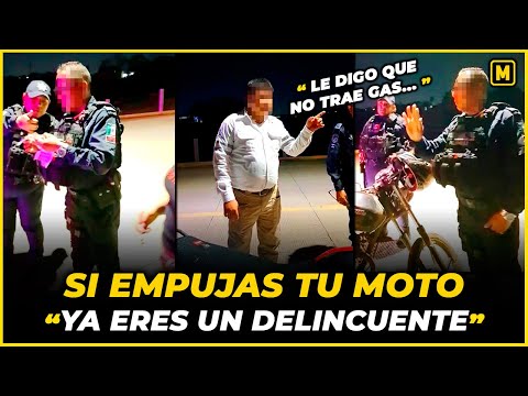 Empujar tu motocicleta ahora es un DELITO, según estos Polis...