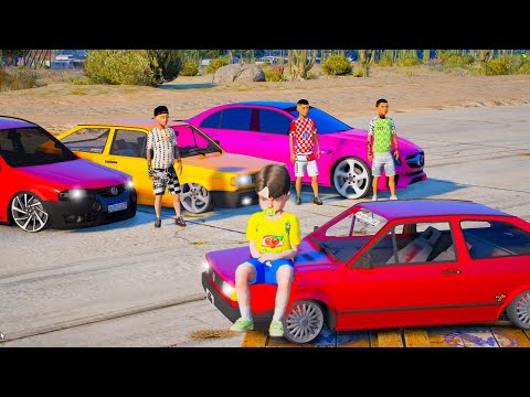 FUI NO EVENTO DE CARROS REBAIXADOS COM MEU SOBRINHO no GTA 5 O FILME