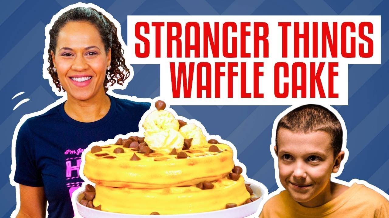 How To Make A Stack Of WAFFLES CAKE For ELEVEN From STRANGER THINGS How To Cake It