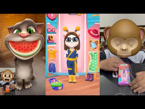 Talking Tom Cat VS My Talking Angela 2 || Gameplay Video By @tomcatfun