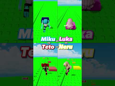Miku vs Luka vs Teto vs Neru (Walkspeed Music) #roblox #robloxedit #robloxshorts #shorts