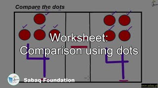 Worksheet: Comparison using dots