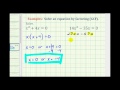 Factoring and Solving Equations