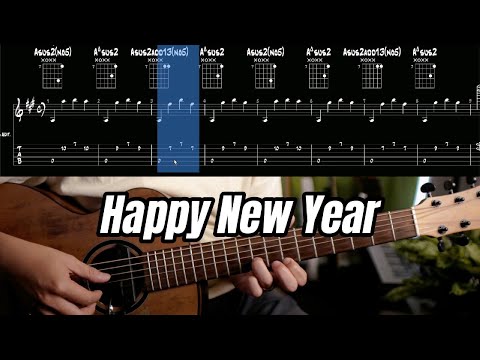 Happy New Year (ABBA) Fingerstyle Tab / Level:  ★☆☆