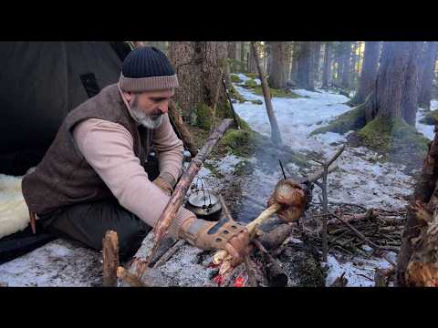 Winter Camping, Rotisserie Chicken, Winter Soup, Cowboy Coffee, Saw Handle Making, Snow Camping