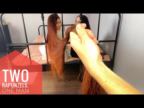 Two Rapunzels. One man. One unforgettable scene (SELLFY & PATREON PREVIEW) #hair #longhair