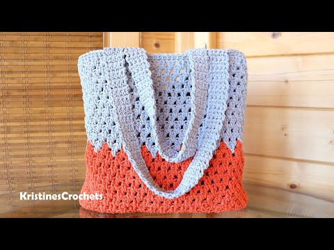 Super Easy Crochet Tote Shoulder Bag Step by Step Tutorial