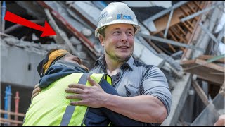 Elon Musk Sacrifices His Life To Save Worker From Construction Site Collapse