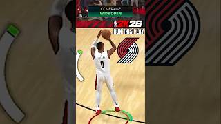 Run This BLAZERS Play To Get Wide Open 3s 🏀 #nba2k26 #shorts #blazers