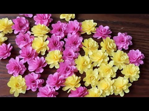 Simple Small Paper rose Flower - How To Make Paper Flowers - Paper Craft