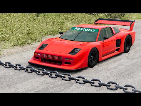 Cars vs Chain #3 – BeamNG.drive