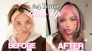 GLOWING UP IN 24 HOURS *I CUT MY HAIR*