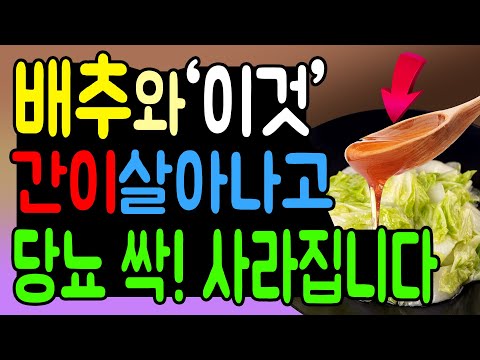 당뇨 극복! 간 건강 회복! 배추와 이것의 궁합이 기적을 일으킵니다. 당뇨 개선의 의사도 놀란 충격적 조합 대공개!