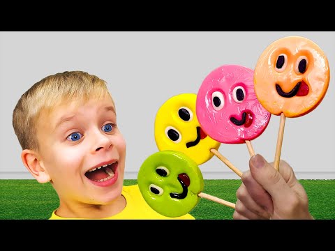 Colors song with fruit candy | Dima Family Show