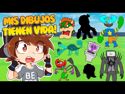 😱FUSIONES y MONSTRUOS SECRETOS! Reto de Dibujo! Rainbow friends y Garten of Banban Roblox!