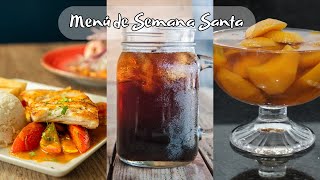 Pescado a la Chorrillana, Agua de Linaza y Guiso de Durazno /Recetas Semana Santa