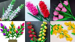 6 Different Paper Flowers || How to make Flowers With Paper || Easy DIY Crafts 💐