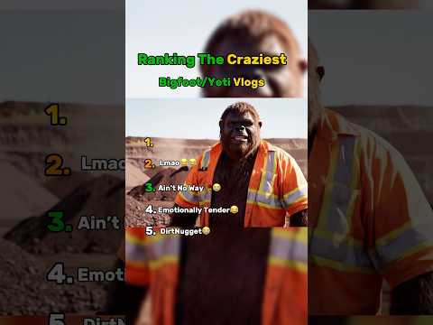 Ranking The Craziest Bigfoot/yeti Vlogs #shorts #bigfootvlog #yetivlog