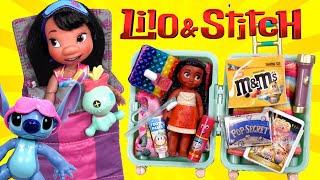 Lilo & Stitch Barbie Dolls Packing For a Sleepover