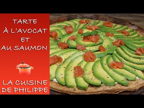 Tarte à l'avocat et au saumon