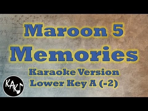 Maroon 5 – Memories Karaoke Instrumental Lyrics Cover Lower Key A