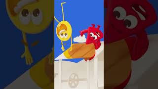 Blue Teaches Red a Colour Lesson 🔴🔵 | Learn to Explore Colours | @colourblocks #shorts