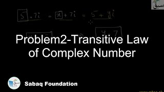Problem-Transitive Law of Complex Number