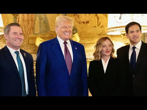 Trump hails Italy’s PM as a ‘fantastic woman’ as she visits him in Florida