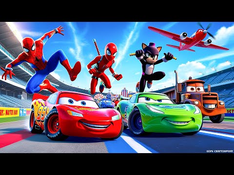 Disney Pixar Cars 8x8 Lightning McQueen Monster Trucks Police Jackson Storm The King Mater & Friends