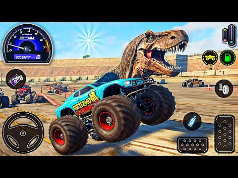 Dino Monster Truck Stunt Race Game 3D - Mega Ramps Truck Driving Sim | Android Gameplay