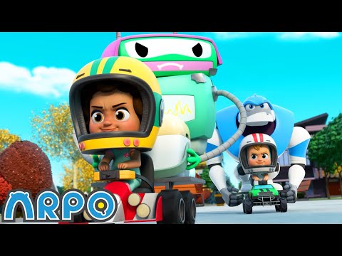 Baby Robot Racing! Who Will Win?! | ARPO Funny Robot Cartoons for Kids