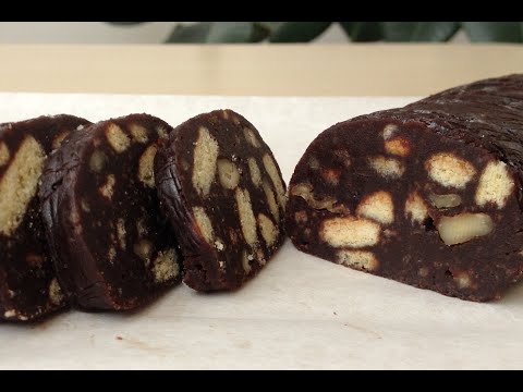 Чайная/шоколадная колбаска (очень вкусный десерт за 10 минут) chocolate sausage, english subtitles
