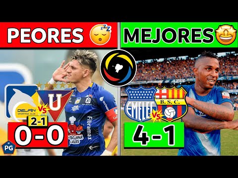 5 PEORES y MEJORES FINALES de la LIGAPRO de ECUADOR ⚽