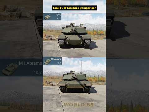 War Thunder - Tank Fuel Tank Size Comparison. #warthunder