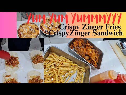 Crispy Chicken Zinger Fries I زنگر فرائز I  and Crispy Zinger Sandwich I زنگر سینڈوچ I